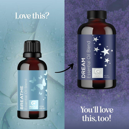 Breathe Ätherisches Öl für Diffuser - Erfrischende Mischung mit Eukalyptus, Pfefferminze, Teebaum und Minze für Aromatherapie zu Hause und unter der Dusche (30 ml)