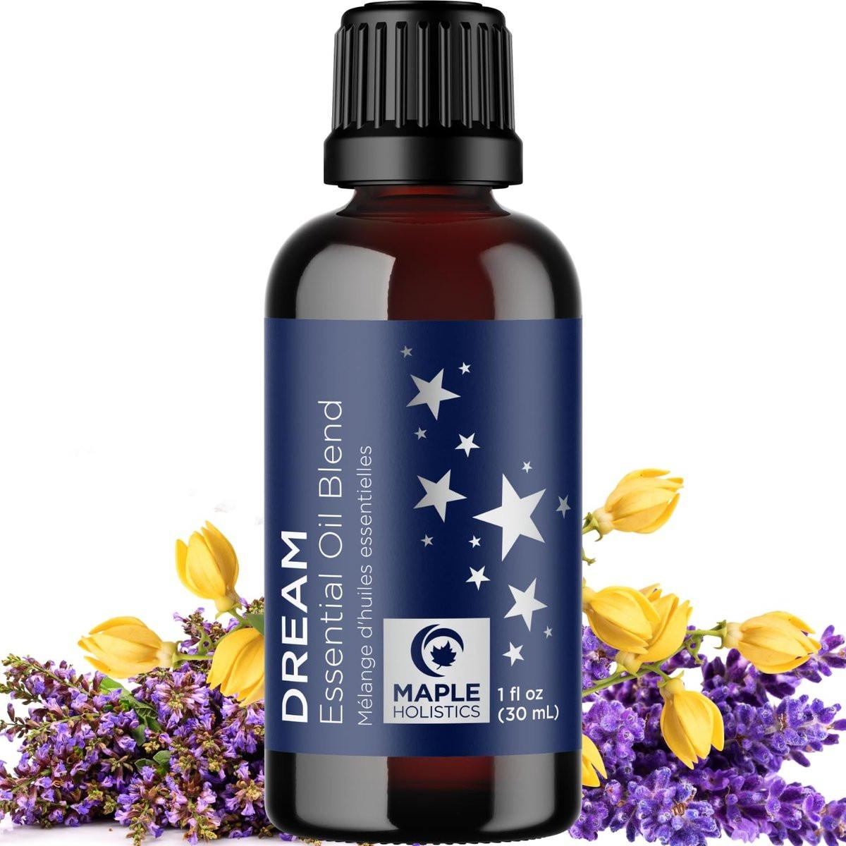 Schlaf Ätherisches Öl Blend für Diffuser - Träume Ätherische Öle für Diffuser Aromatherapie und Entspannung mit Clary Sage Ylang-Ylang Römischer Kamille und Lavendel für Schlafunterstützung (30 ml)