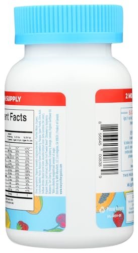 MARYRUTH'S Kinder Multivitamin Gummis – Zuckerfrei, Vegan, 60 Stück (2 Monate Vorrat) für Kinder ab 2 Jahren