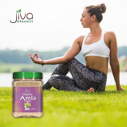 Bio Amla-Pulver 1,25 lb (20 oz) – Reines, laborgeprüftes, glutenfreies, nicht-GVO, reines Amalaki-Pulver aus Indien, Vitamin C, Bulk-Beutel, 100 % roh & natürlich – von Jiva Organics