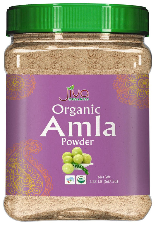Bio Amla-Pulver 1,25 lb (20 oz) – Reines, laborgeprüftes, glutenfreies, nicht-GVO, reines Amalaki-Pulver aus Indien, Vitamin C, Bulk-Beutel, 100 % roh & natürlich – von Jiva Organics