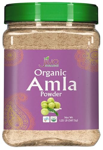 Bio Amla-Pulver 1,25 lb (20 oz) – Reines, laborgeprüftes, glutenfreies, nicht-GVO, reines Amalaki-Pulver aus Indien, Vitamin C, Bulk-Beutel, 100 % roh & natürlich – von Jiva Organics