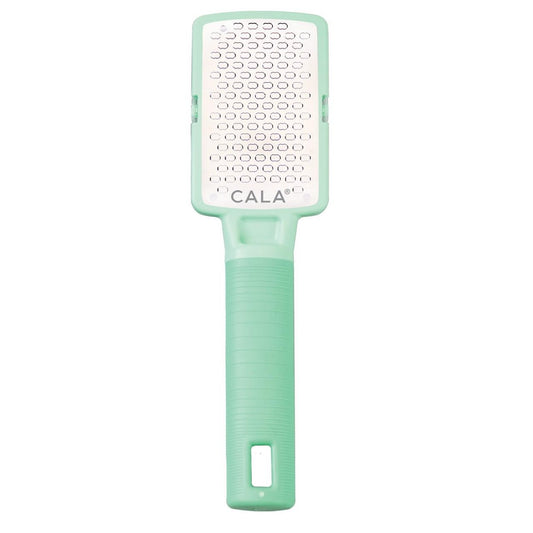 CALA Silky Glide Pro Hornhautentferner Fußfeile (Minze) – Edelstahl Mikrofeile mit breiter Oberfläche für nasse/trockene Haut, ultraweicher Griff für Komfort und Kontrolle, wiederverwendbar, leicht zu reinigen