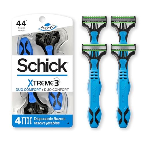Schick Xtreme 3 Duo Comfort Einwegrasierer für Männer, 4 Stück