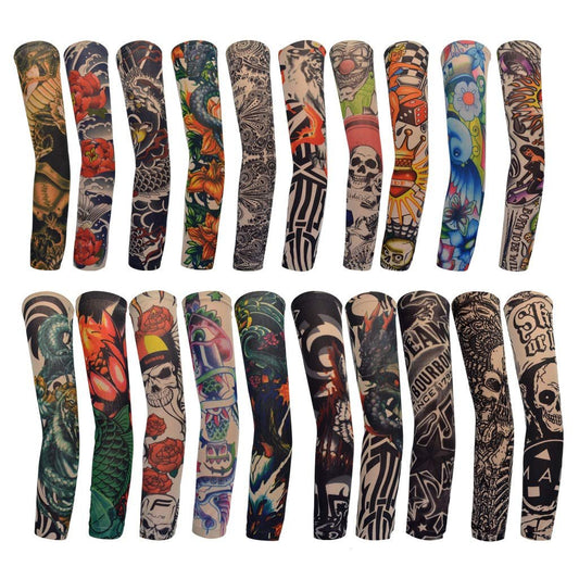 HOVEOX 20 Stück Temporäre Tattoo Ärmel – Fälschung Tattoo Arm Sleeves, bunt, große Größe