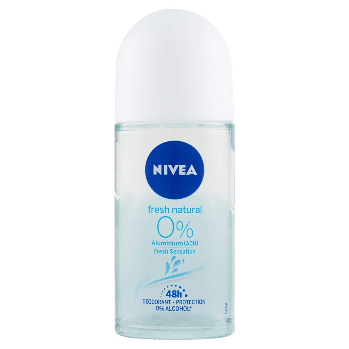 NIVEA Deodorant Roll-On Aluminiumfrei Fresh Natural – 0% Aluminium, 50 ml
