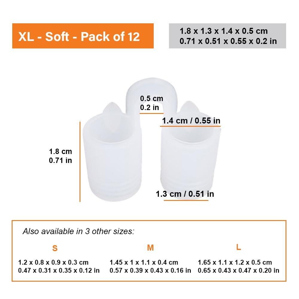 Mobi Lock Nasenflügel-Dilatator XL (12er-Pack) – Wiederverwendbares Anti-Schnarch-Gerät aus weichem Silikon für eine ruhige Nacht