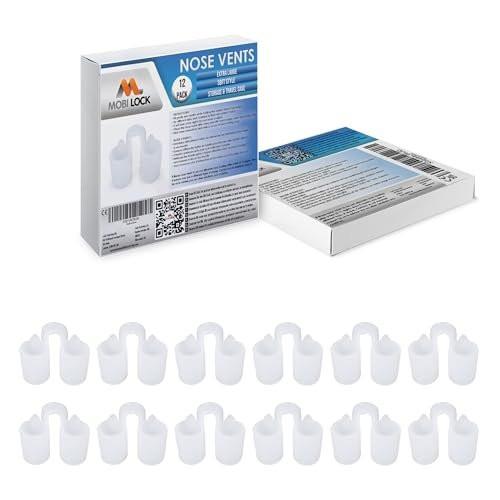 Mobi Lock Nasenflügel-Dilatator XL (12er-Pack) – Wiederverwendbares Anti-Schnarch-Gerät aus weichem Silikon für eine ruhige Nacht