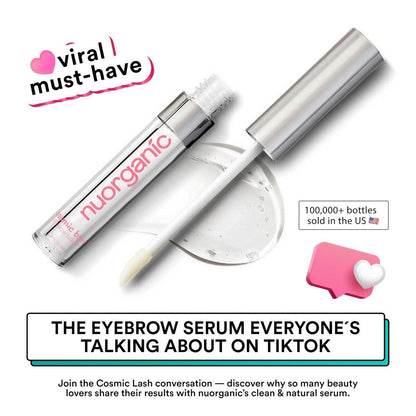 NuOrganic Cosmic Brow Augenbrauenserum für Wachstum | Natürliches Brow Serum für dichtere, längere und definiertere Brauen | 4 Monate Vorrat XL Größe | Tierversuchsfrei, Hergestellt in den USA
