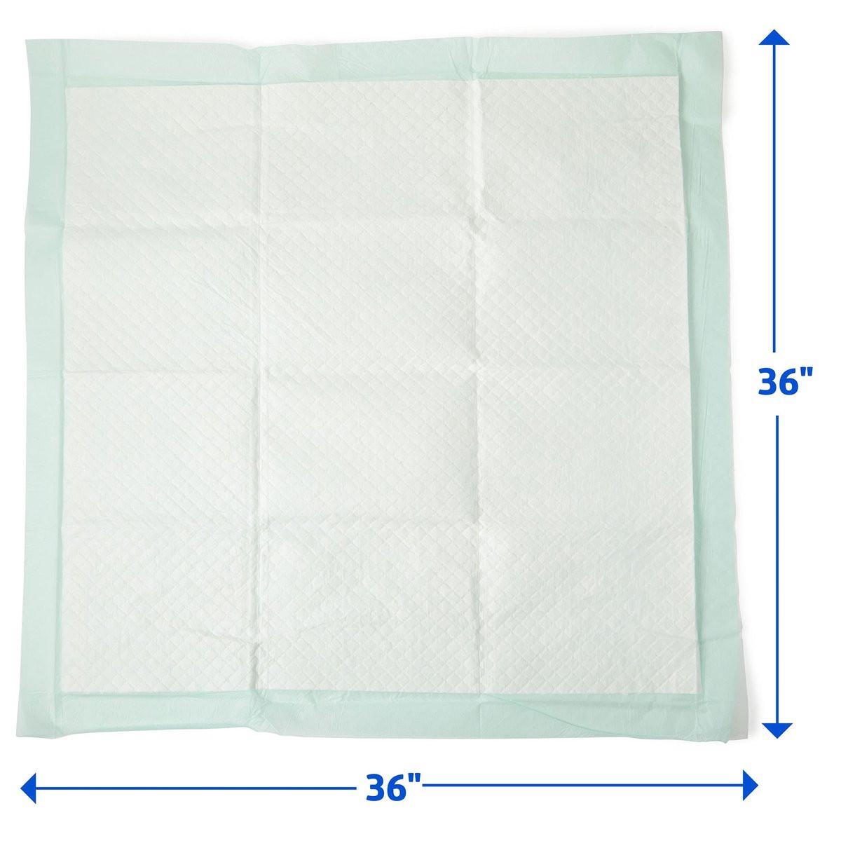 Medline Bettunterlagen für Erwachsene, Einweg, Schwerlast, 90x90 cm, 5 Stück, Inkontinenzunterlagen, Extra große Chucks Pads, Urinunterlagen