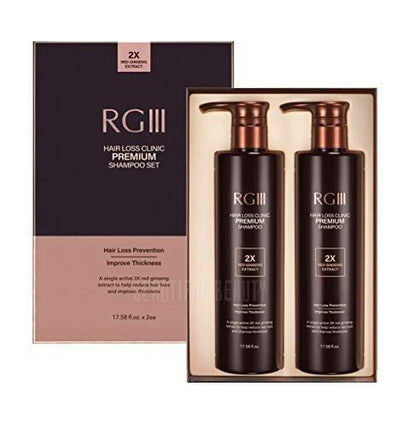 RG3 RGIII PREMIUM HAARVERLUST KLINIK SHAMPOO (ZWEI FLASCHEN SET) - 2 x 35,16 fl oz