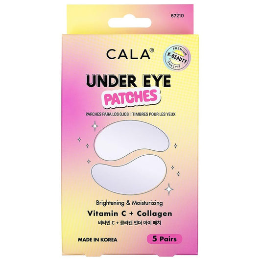 CALA Vitamin C + Collagen Augenpflaster – aufhellende Augenmasken zum Entschwellen & Hydratisieren, hilft, das Erscheinungsbild von dunklen Augenringen & feinen Linien zu reduzieren, 5 Paare, 10–15 Min