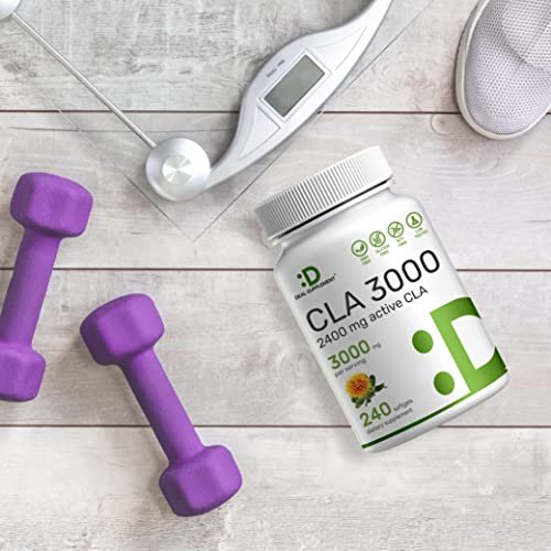 Ultra-Stärke CLA 3000 mg | 240 Weichkapseln, aktive konjugierte Linolsäure aus Distelöl