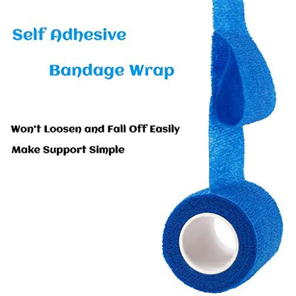 WeTop 24 Stück Selbstklebende Bandage Wickel 5 cm, Sportverband aus elastischem, nicht gewebtem, kohäsivem Material für Handgelenk, Knöchel, Schwellungen und Tierverband (Regenbogen)