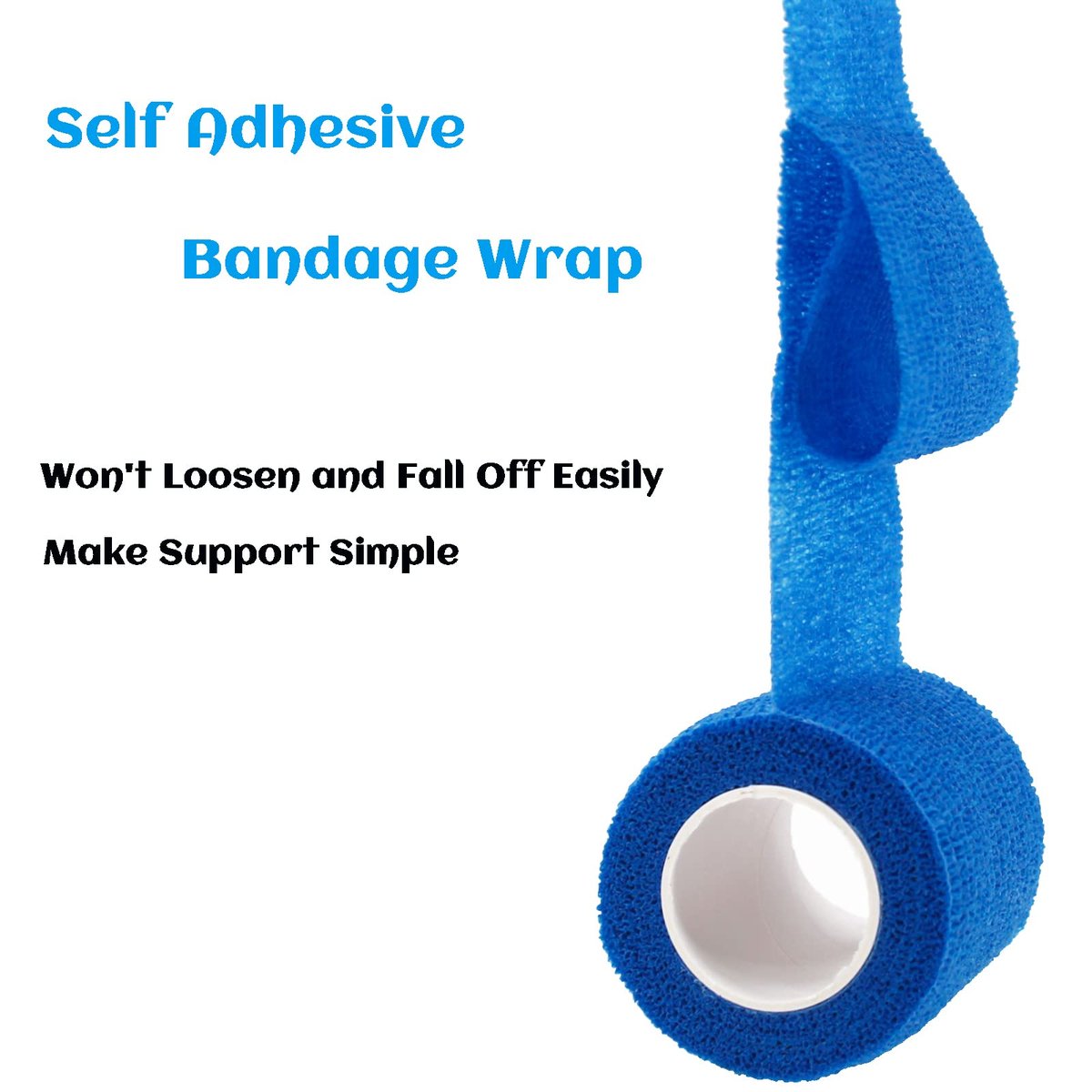 WeTop 24 Stück Selbstklebende Bandage Wickel 5 cm, Sportverband aus elastischem, nicht gewebtem, kohäsivem Material für Handgelenk, Knöchel, Schwellungen und Tierverband (Regenbogen)