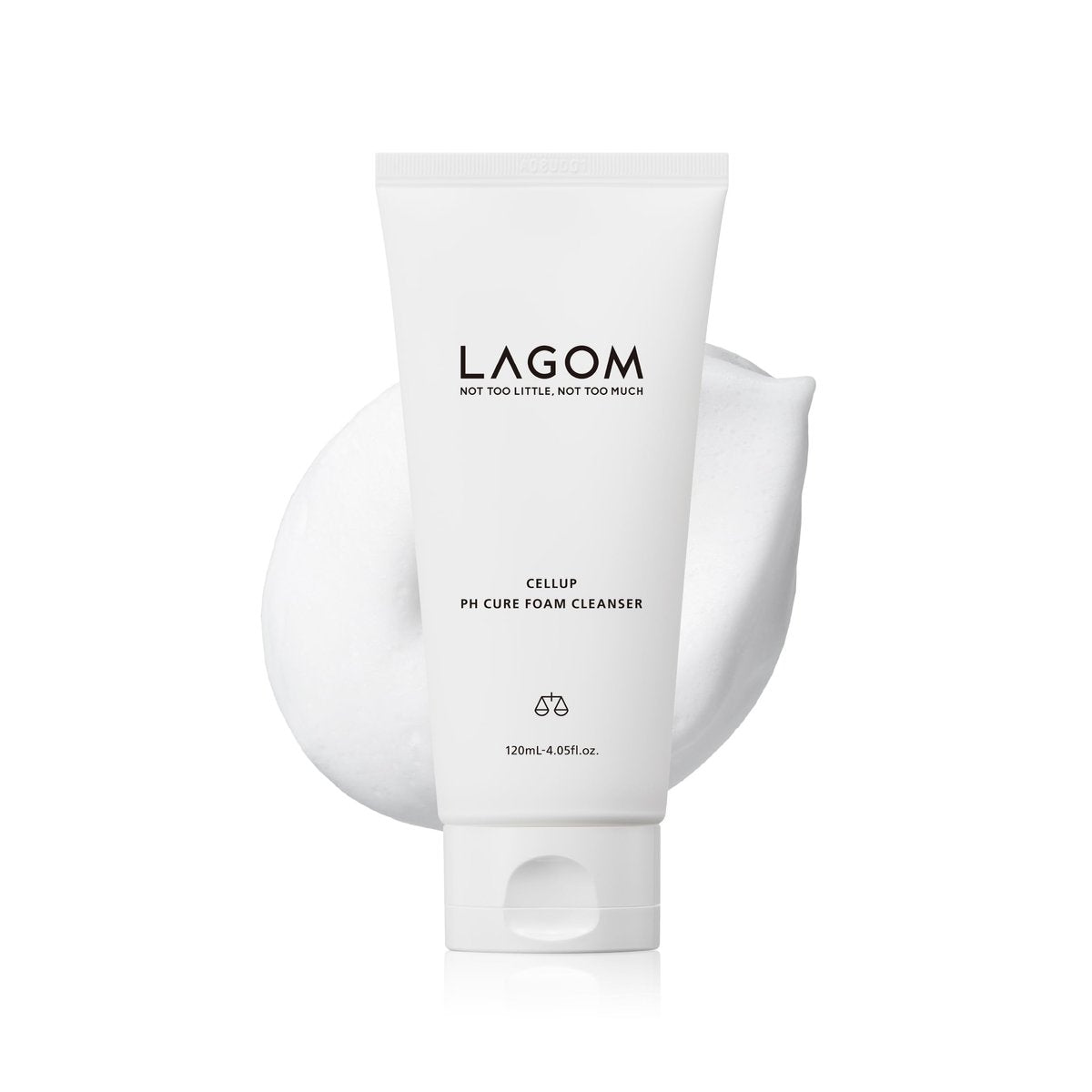 LAGOM Cellup pH Cure Foam Cleanser – Niedriger pH-Wert, Schutz der Hautbarriere, natürliche Tiefenreinigung, K-Beauty, mild, 5,5 subacid für empfindliche Haut, 120 ml