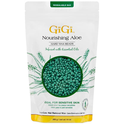 GiGi Hard Wachsperlen für empfindliche Haut – mit pflegendem Aloe Vera, für Gesicht, Körper, Bikini und Brazilian Waxing, 396 g (14 oz)