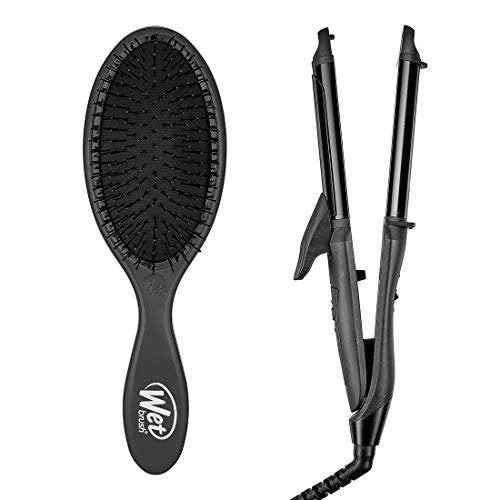 Wet Brush Original Entwirrbürste 2-in-1 Styling-Bürste (Gunmetal) – Schwarz