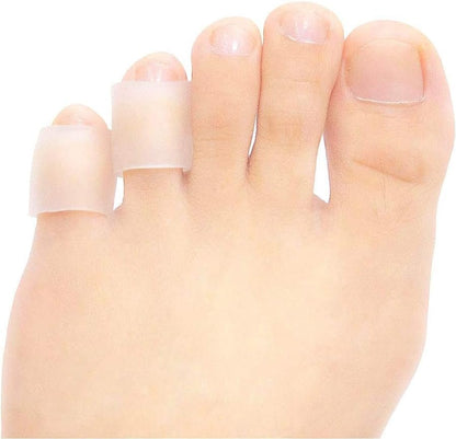 JKcare Transparente Zehenschutzhüllen für den kleinen Zeh, Silikon-Hühneraugenpolster, 12er-Pack, kleine Zehenschützer gegen Hühneraugen, Blasen und verletzte Zehennägel