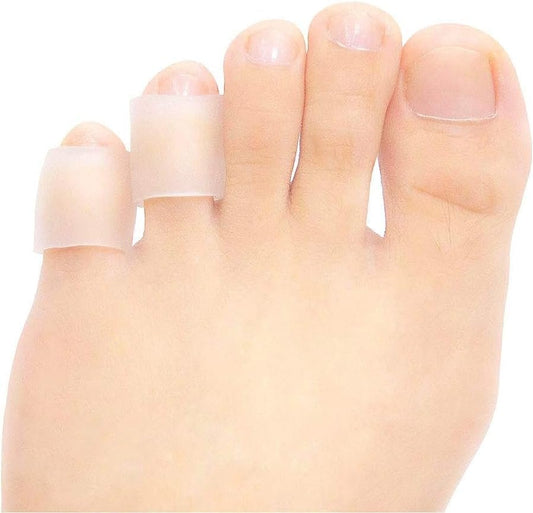 JKcare Transparente Zehenschutzhüllen für den kleinen Zeh, Silikon-Hühneraugenpolster, 12er-Pack, kleine Zehenschützer gegen Hühneraugen, Blasen und verletzte Zehennägel