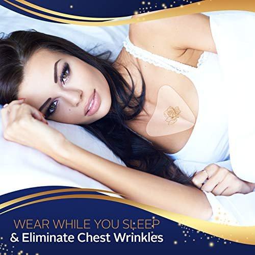 PureSkin Chest Wrinkle Pads – 3er-Pack – Dekolleté Anti-Falten Pads aus medizinischem Silikon – Wiederverwendbare Brustfaltenpflaster für die Nacht