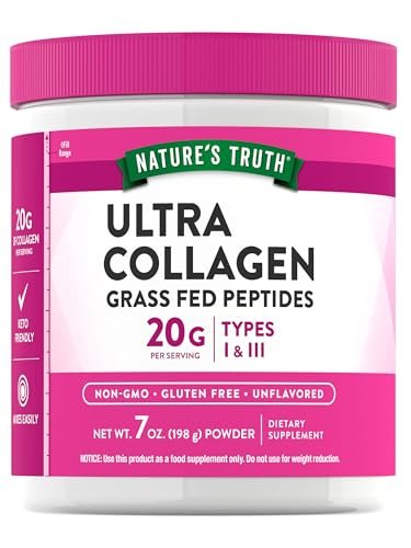 Nature's Truth Kollagenpulver | 198 g | Typ I und III | Ungesüßt | Weidehaltung, Keto-freundlich | Non-GMO & glutenfrei
