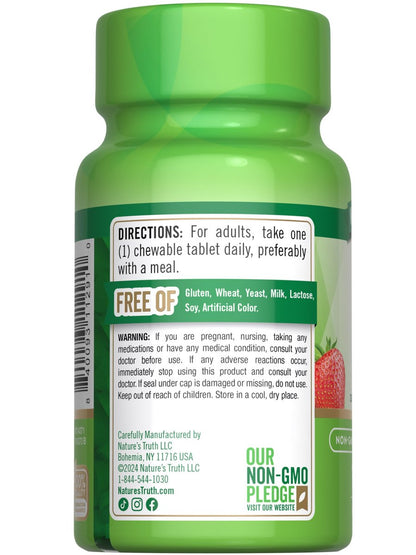 Nature's Truth Vitamin D3 2.000 IE Kautabletten – 100 Tabletten, Beerengeschmack, Vegetarisch, Nicht-GVO & Glutenfrei