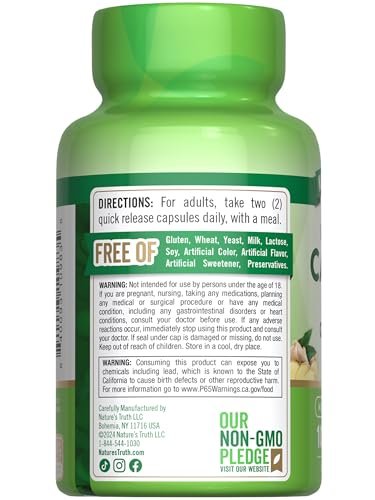 Nature's Truth Cayenne Pfeffer Kapseln | 40.000 HU | 100 Kapseln | mit Ingwerwurzel | Non-GMO & Glutenfrei