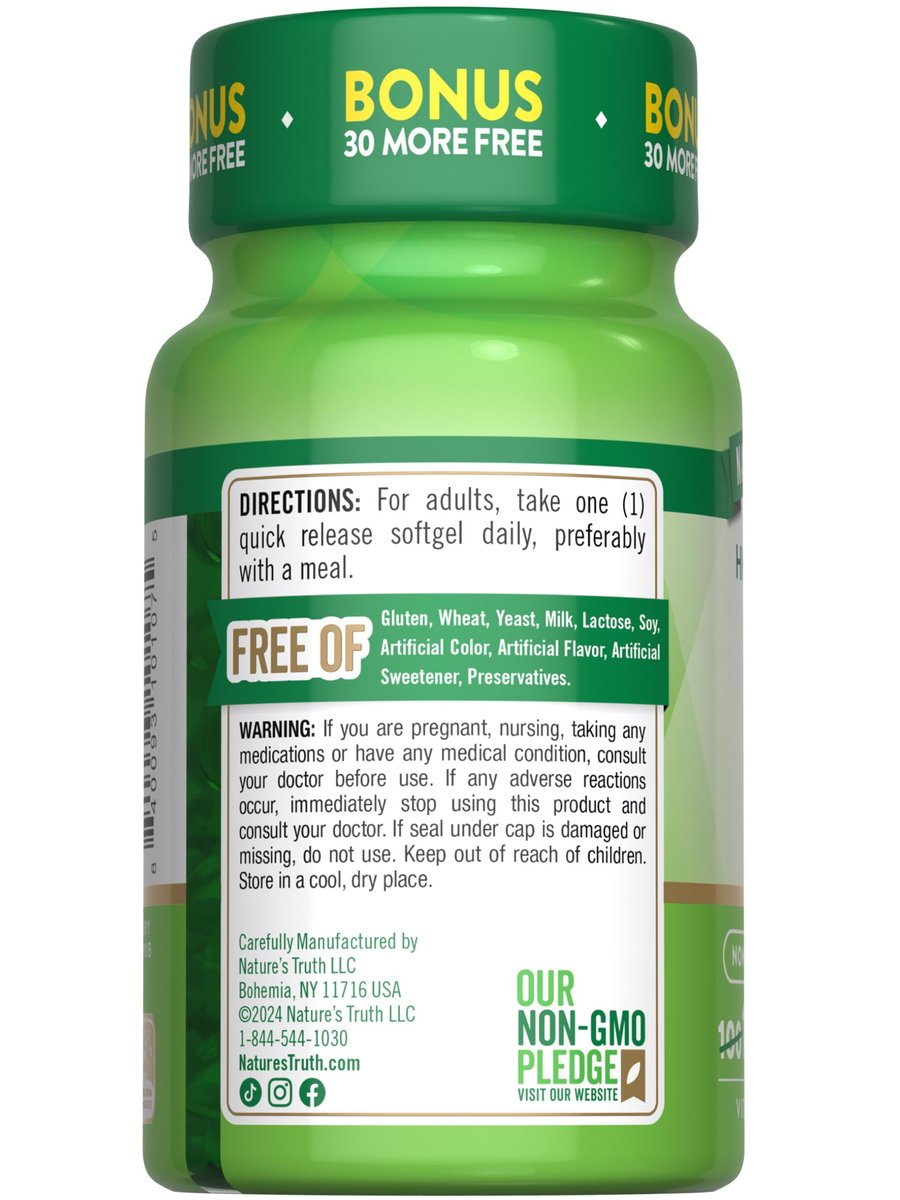 Nature's Truth Vitamin D3 5000 IE Weichkapseln | 130 Stück | Hochdosiert | Non-GMO & Glutenfrei