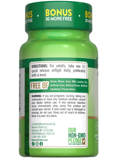 Nature's Truth Vitamin D3 5000 IE Weichkapseln | 130 Stück | Hochdosiert | Non-GMO & Glutenfrei