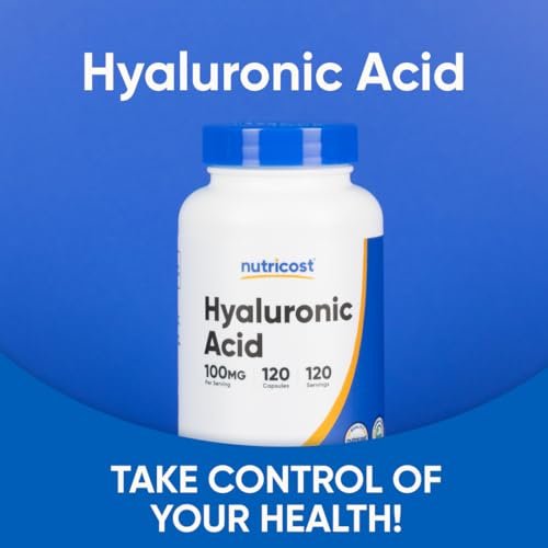 Nutricost Hyaluronsäure Kapseln 100mg, 120 vegane Kapseln - Glutenfrei, Nicht-GVO