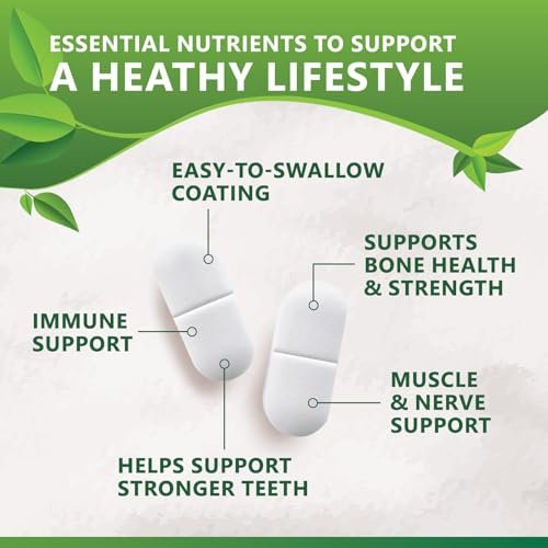 Calciumpräparat mit Vitamin D3 – 1200 mg Calcium pro Portion mit D3 für beste Absorption – Unterstützt Immunsystem, Knochen & Zähne – Nature's Calcium in den USA abgefüllt für Frauen & Männer – 120 Tabletten