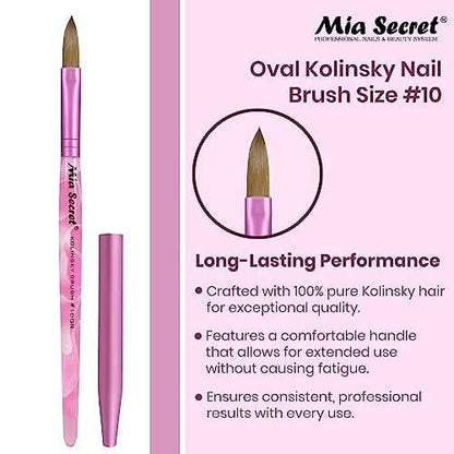 Mia Secret Kolinsky Nail Brush #10 – Professioneller Nagelkunstpinsel