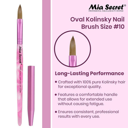 Mia Secret Kolinsky Nail Brush #10 – Professioneller Nagelkunstpinsel