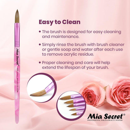 Mia Secret Kolinsky Nail Brush #10 – Professioneller Nagelkunstpinsel