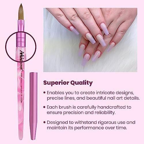 Mia Secret Kolinsky Nail Brush #10 – Professioneller Nagelkunstpinsel