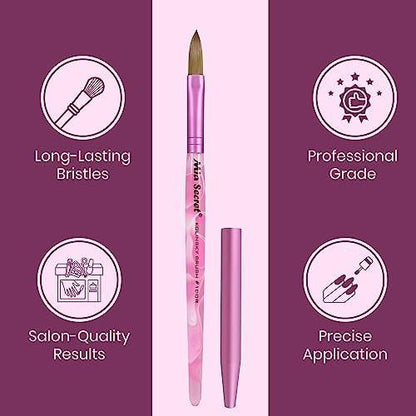 Mia Secret Kolinsky Nail Brush #10 – Professioneller Nagelkunstpinsel
