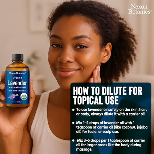 Bio-Lavendelöl 30 ml – Reines natürliches Öl für Aromatherapie, Diffuser, DIY, Kerzen- und Seifenherstellung – Nexon Botanics