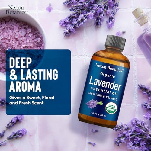 Bio-Lavendelöl 30 ml – Reines natürliches Öl für Aromatherapie, Diffuser, DIY, Kerzen- und Seifenherstellung – Nexon Botanics