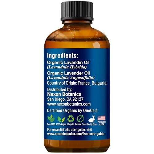 Bio-Lavendelöl 30 ml – Reines natürliches Öl für Aromatherapie, Diffuser, DIY, Kerzen- und Seifenherstellung – Nexon Botanics