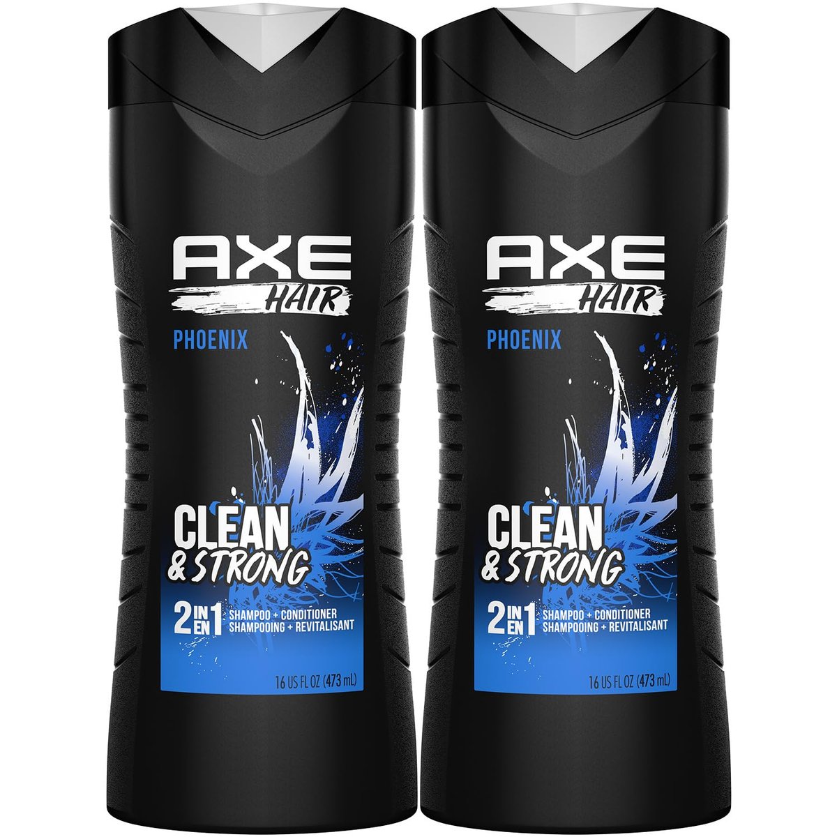 AXE Phoenix 2-in-1 Shampoo & Conditioner 2er-Pack, zerstoßene Minze & Rosmarin Duft, 2 x 473 ml