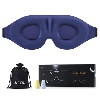 MZOO Luxus Schlafmaske für Seiten- und Rückenschläfer – 3D Memory Foam Augenmaske, Null Augendruck, Lichtblockierend, für Männer und Frauen, Blau