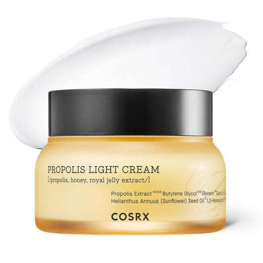 COSRX Full Fit Propolis Light Cream 65ml – Feuchtigkeitsspendende Tages- und Nachtcreme mit 64,5% Propolis, Koreanische Hautpflege