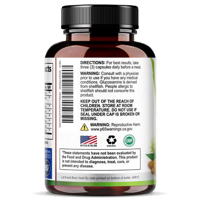 Glucosamin Chondroitin MSM Gelenkunterstützung - Dreifach-Stärke mit Kurkuma & Boswellia für Gelenkmobilität und Knorpelschutz - 240 Kapseln