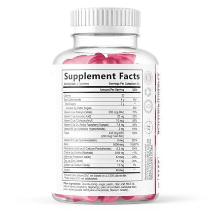 Hello Lovely! Haar Vitamine Gummibärchen für Haarwachstum - Beauty-Komplex für Haare, Haut & Nägel mit 5000mcg Biotin pro Portion - Unterstützt dichteres, stärkeres, strahlendes Haar für Frauen & Männer, Beerengeschmack - 120 Gummibärchen