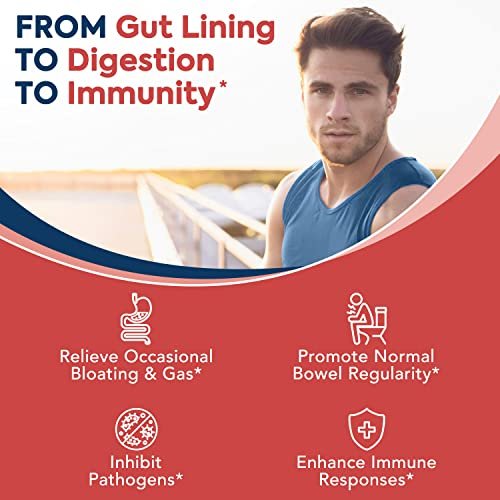 Surebounty Probiotika 60 Milliarden KBE, 19 Stämme für Männer & Frauen, mit 100 mg Präbiotikum, haltbar, 2-in-1 Tägliche Pflege, Nicht-GVO, Verdauungs- & Immunsystem, 60 vegane Kapseln