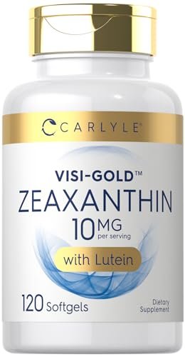 Carlyle Zeaxanthin 10 mg – 120 Softgels – Unterstützung für die Augengesundheit mit Lutein – Nicht-GVO, glutenfrei
