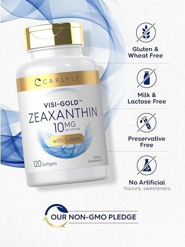 Carlyle Zeaxanthin 10 mg – 120 Softgels – Unterstützung für die Augengesundheit mit Lutein – Nicht-GVO, glutenfrei