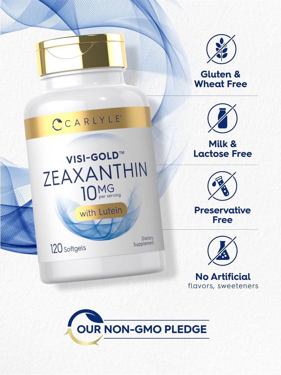 Carlyle Zeaxanthin 10 mg – 120 Softgels – Unterstützung für die Augengesundheit mit Lutein – Nicht-GVO, glutenfrei