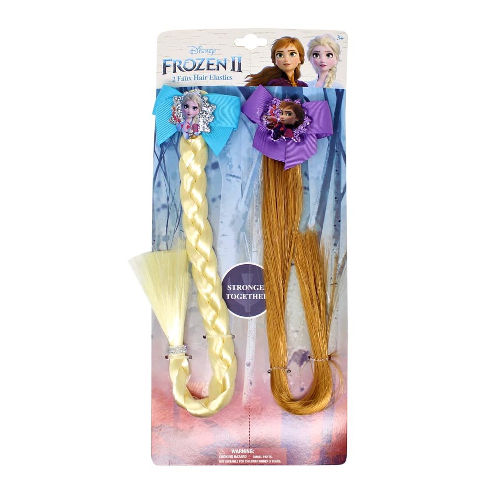 LUV HER Disney Frozen II BFF Faux Hair Braid Elastic Pony Set - Elsa und Anna, ab 3 Jahren